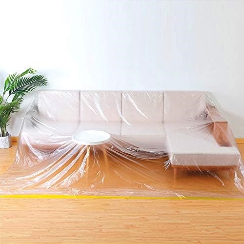 furniture covered in plastic