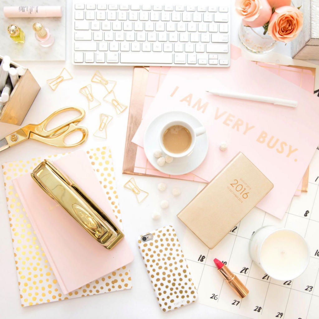 girly office stationery