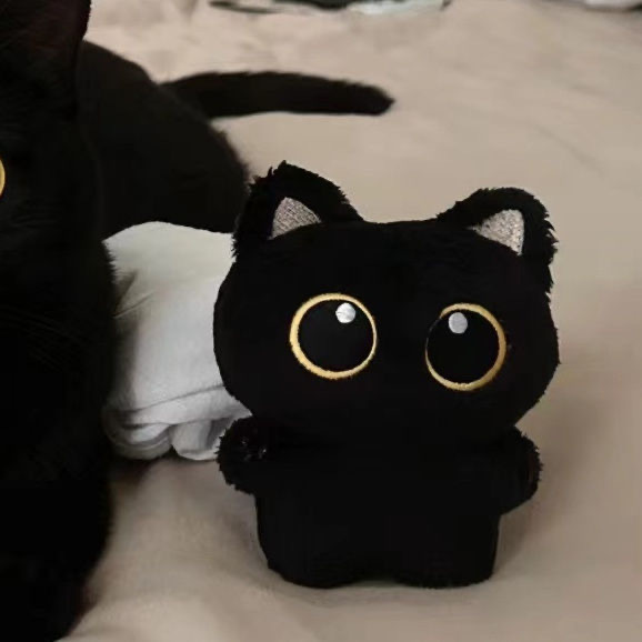 black cat plush toy