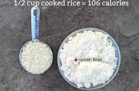 3 cups cooked rice calores