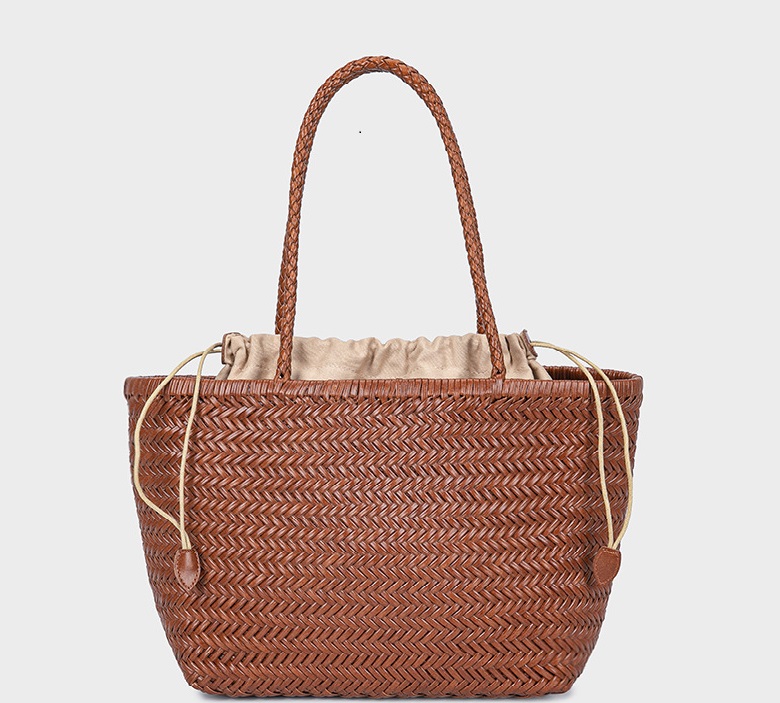 woven leather bag