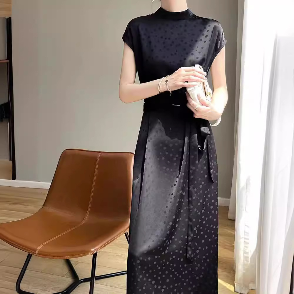 black silk dress
