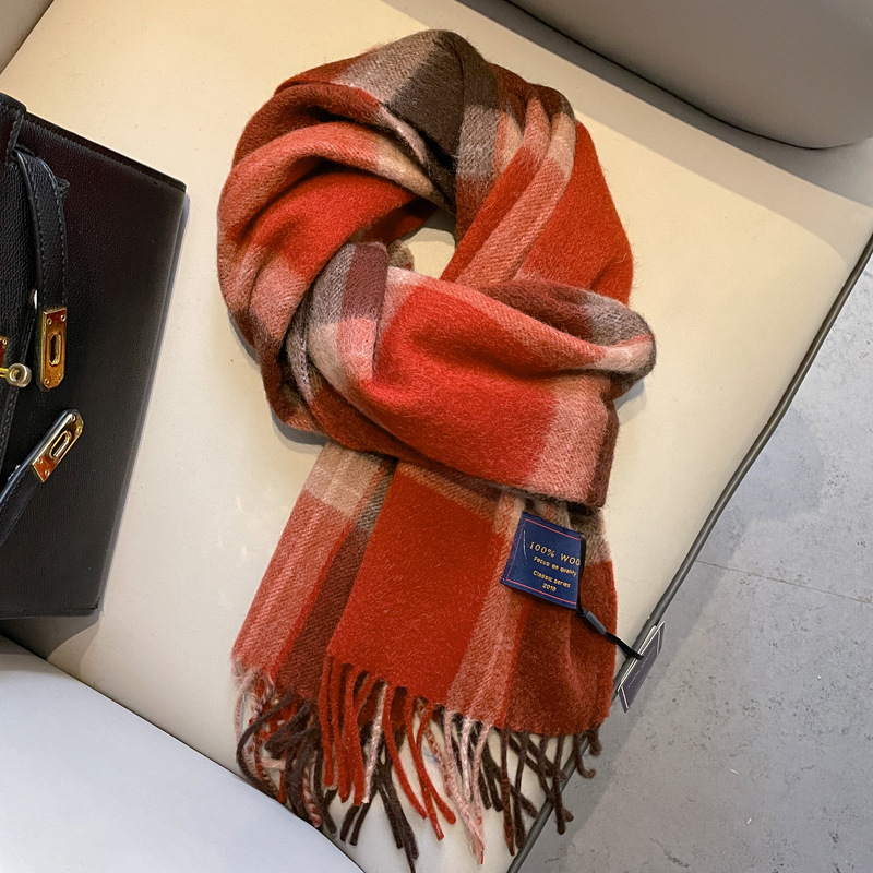 red cashmere scarf