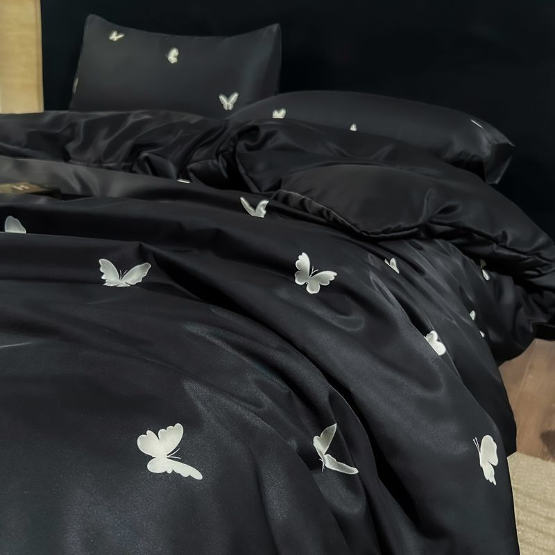 black silk bedding