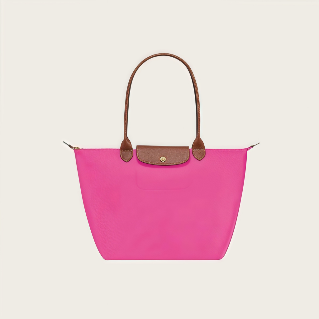 pink leather bag