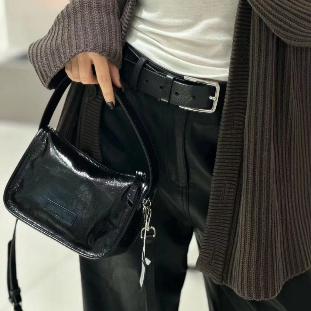 burgundy leather bag