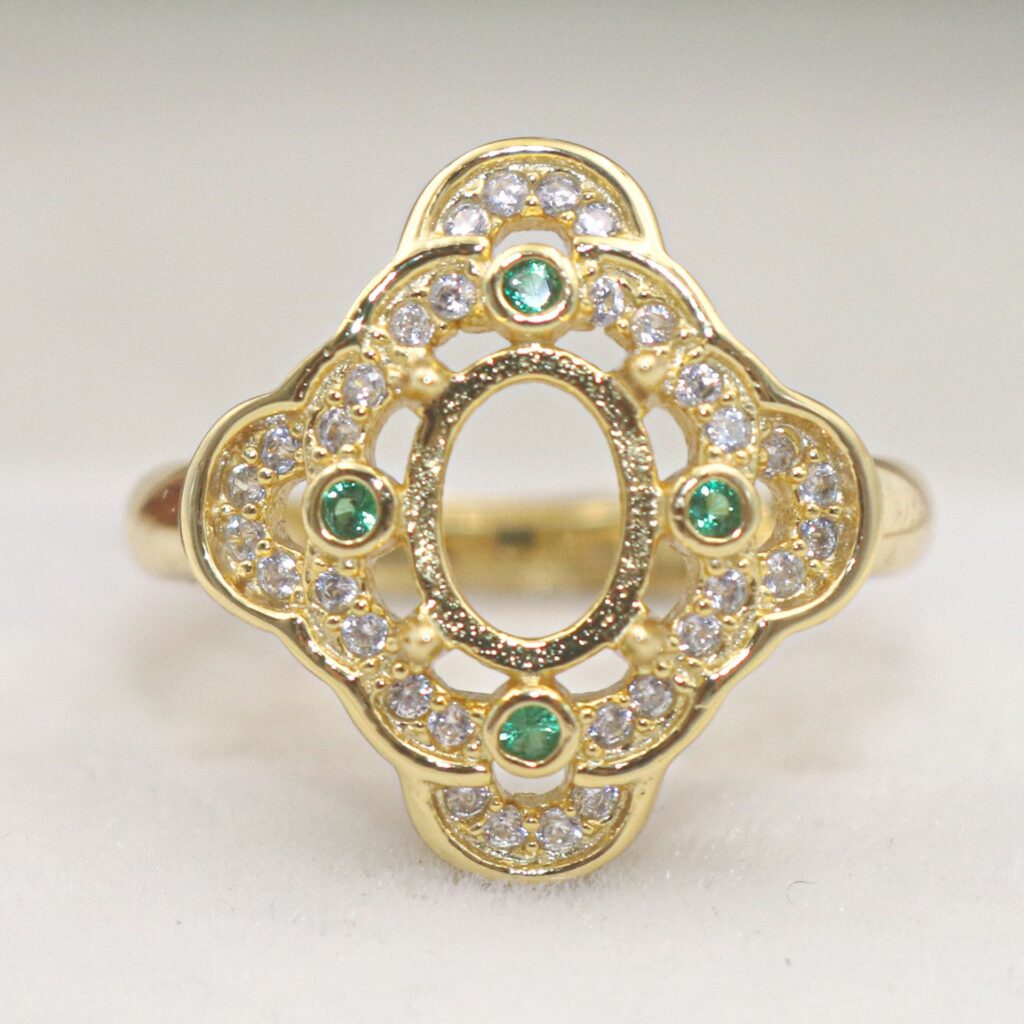 Italy top3 silver ring with gold purchase