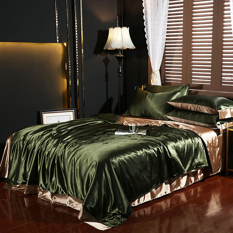 Netherlands top3 gold silk bedding set purchase