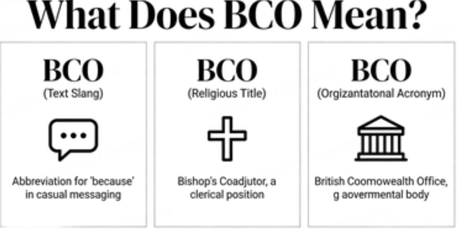 what does bco mean
