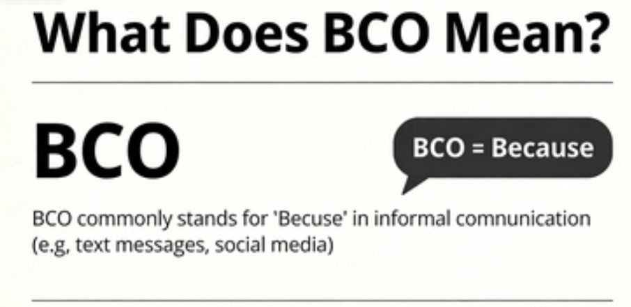 what does bco mean