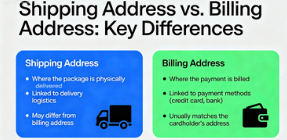 what is the difference between shipping address and billing address