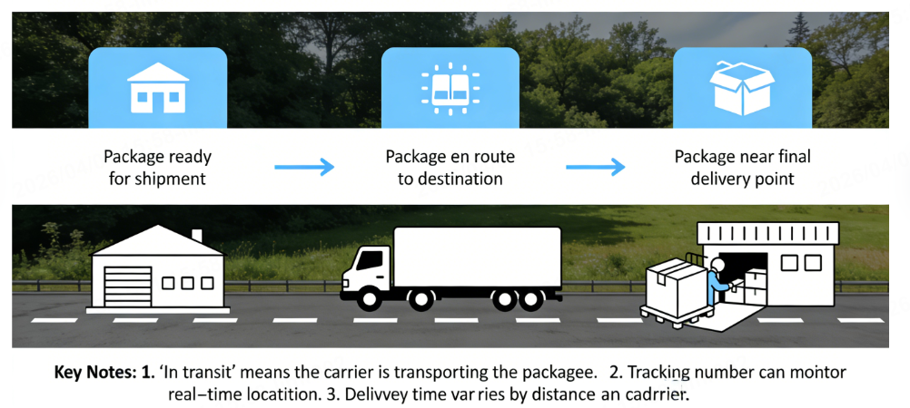 what does it mean when an order is in transit