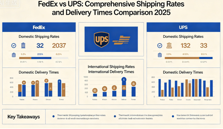 fedex vs ups shipping rates delivery times comparison 2025