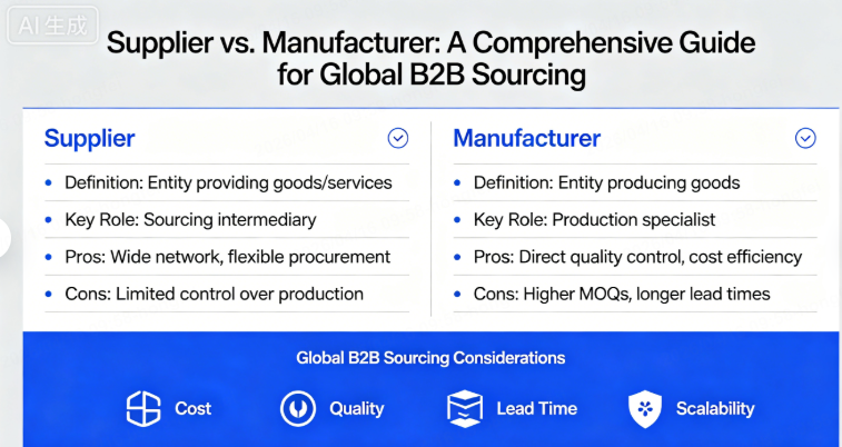 supplier vs manufacturer