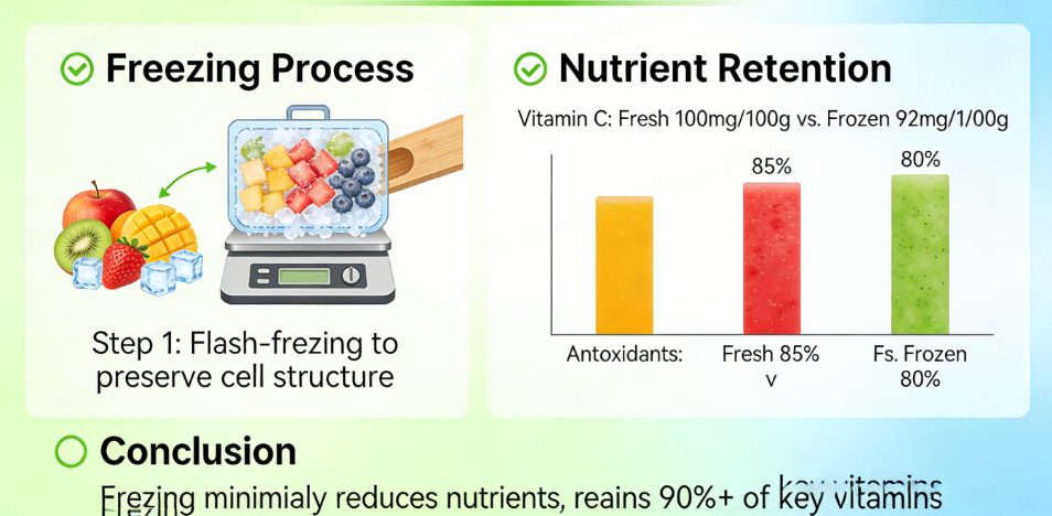does freezing fruit destroy nutrients