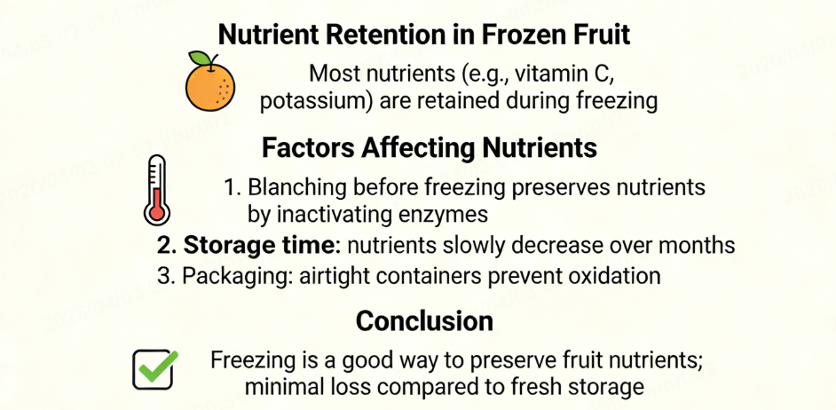 does freezing fruit destroy nutrients