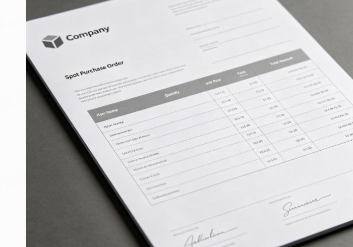 spot purchase order